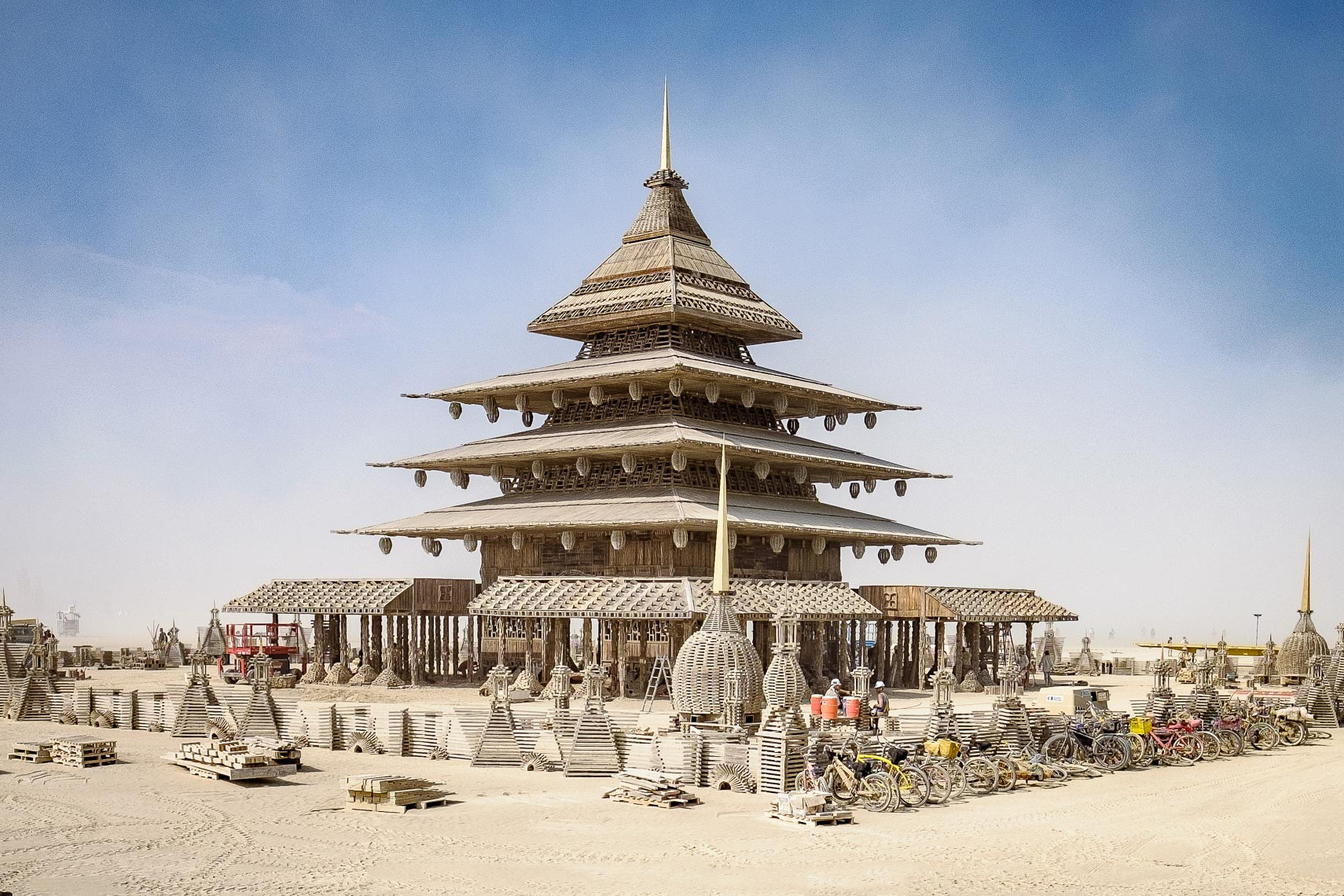 The Temple, last day of build